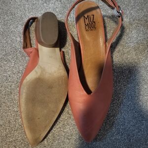 Miz Mooz Pink Flats Elegant Slingback Design